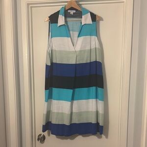 Liz Claiborne Navy and White Striped dress 20W